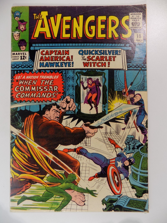 Avengers #18 Marvel Comic July 1965 Fine-