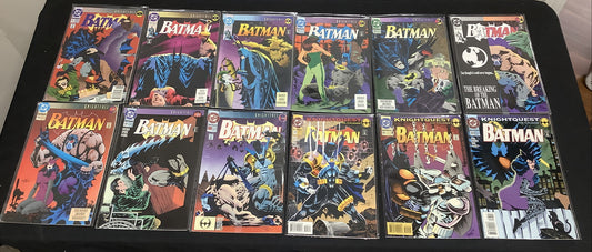 Batman #492-503 Comic Lot, Knightfall, Bane Breaks Batman’s Back, Azrael Batman