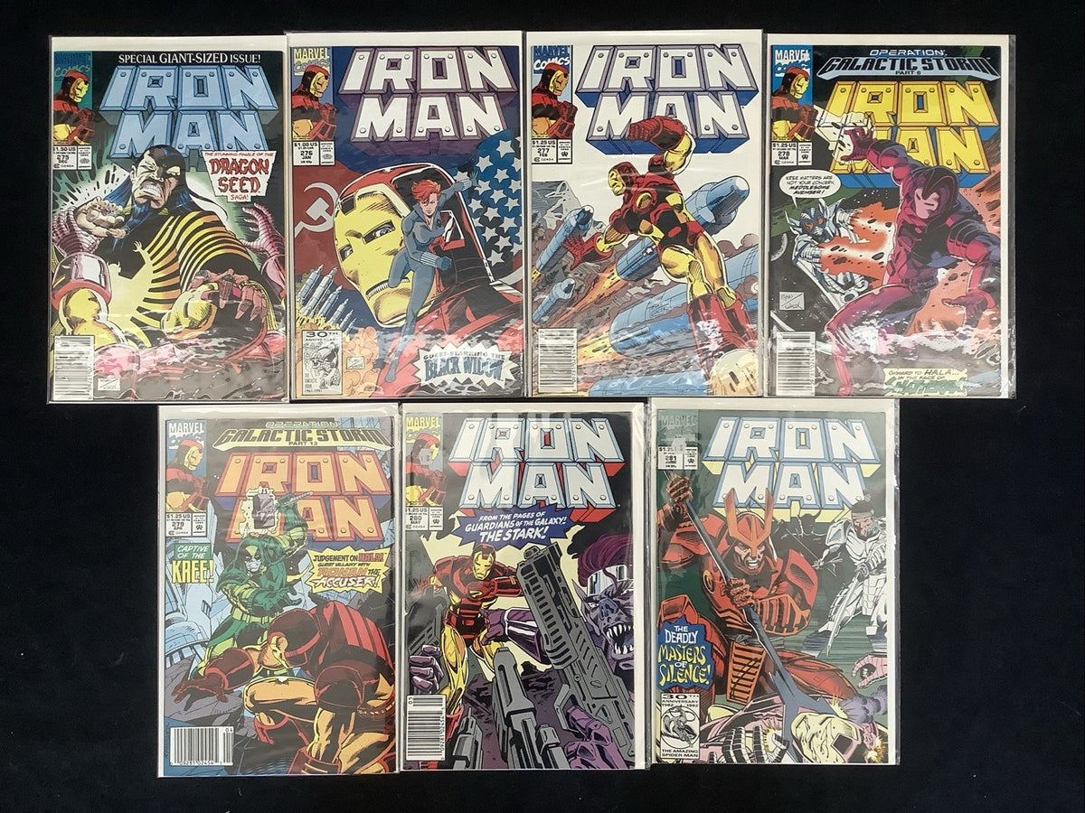 Iron Man #275-281 Comic Lot, Marvel Comics, John Byrne/Paul Ryan/Bob Wiacek