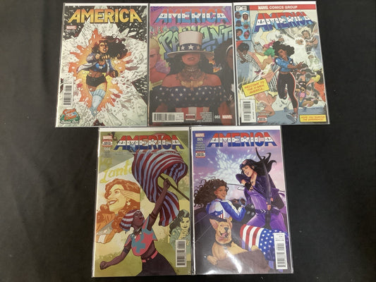 America #1-5 Comic Lot, Marvel, 1st America Chavez Solo, CTCCC Exclusive Cover