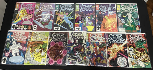 Silver Surfer #1-13 Comic Lot, Marvel, Steve Englehart, 1st App Pap-Tonn, 1987