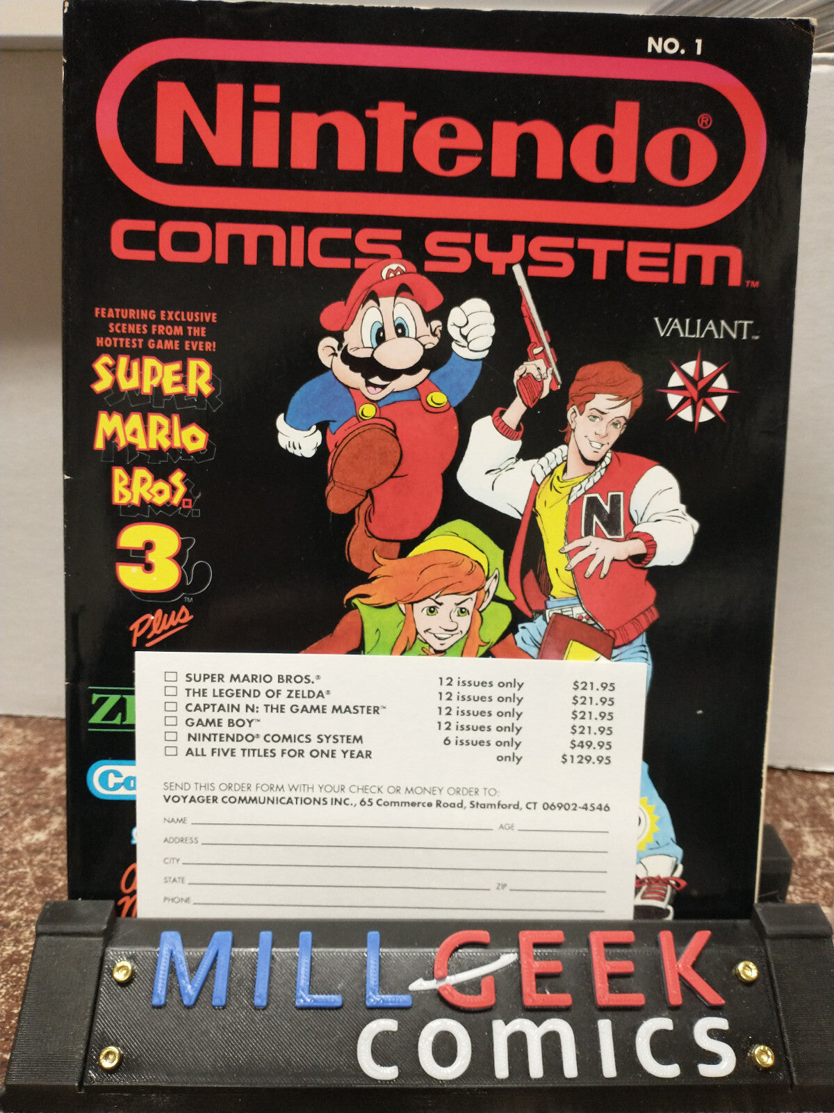 Nintendo Comics System #1 Super Mario Bros Zelda - Some Wear - w Sub card