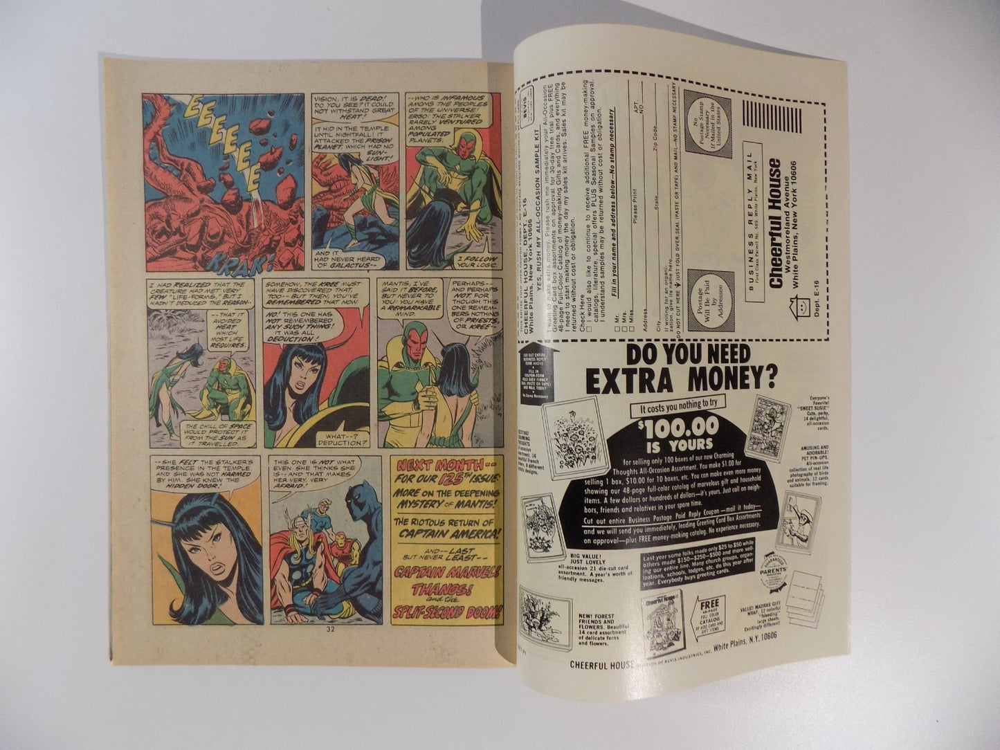 Avengers #124 Marvel Comic June 1974 Very Fine+