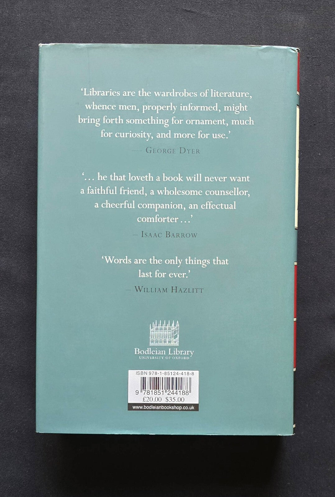 The Book Lovers' Anthology: A Compendium of Writing about Books (HC, 2014)