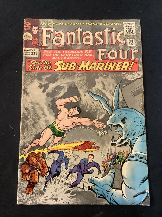 Fantastic Four #33 (1964) G/VG (3.0) Stan Lee/Jack Kirby, 1st Appearance Attuma