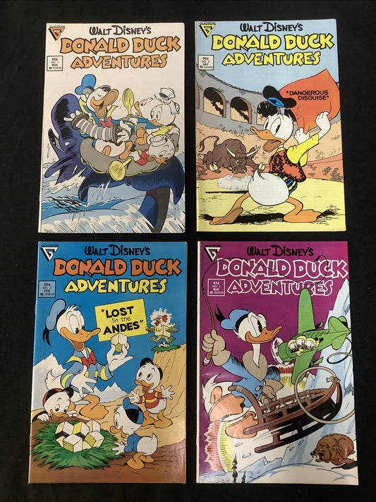 Walt Disney's Donald Duck Adventures #1-4 Comic Lot, Gladstone Comics,