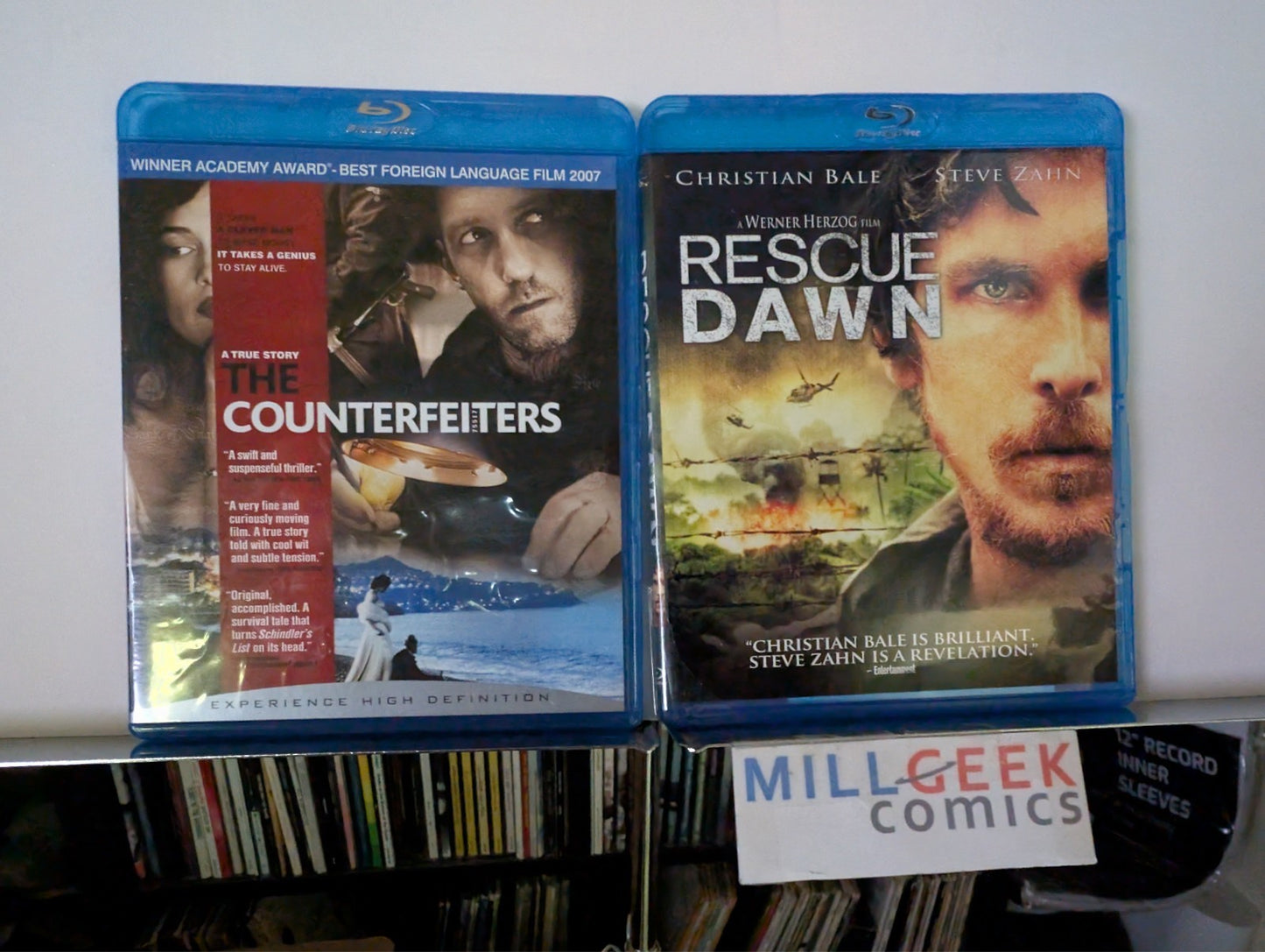 The Counterfeiters / Rescue Dawn, 2 Movie Set (Blu-Ray) Like New -JD
