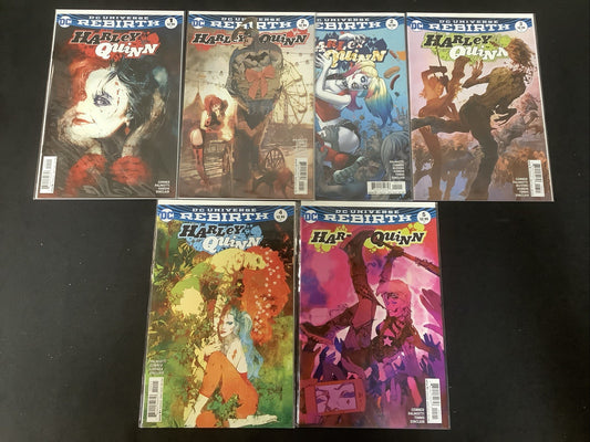 DC HARLEY QUINN #1-5 Comic Lot, Sienkiewicz Variant Covers + Conner #2 Cover