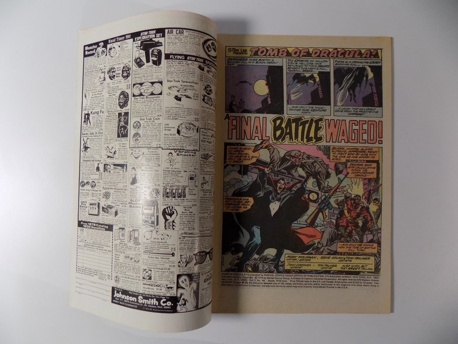 Tomb of Dracula #42 Marvel Comic Very Fine March 1976
