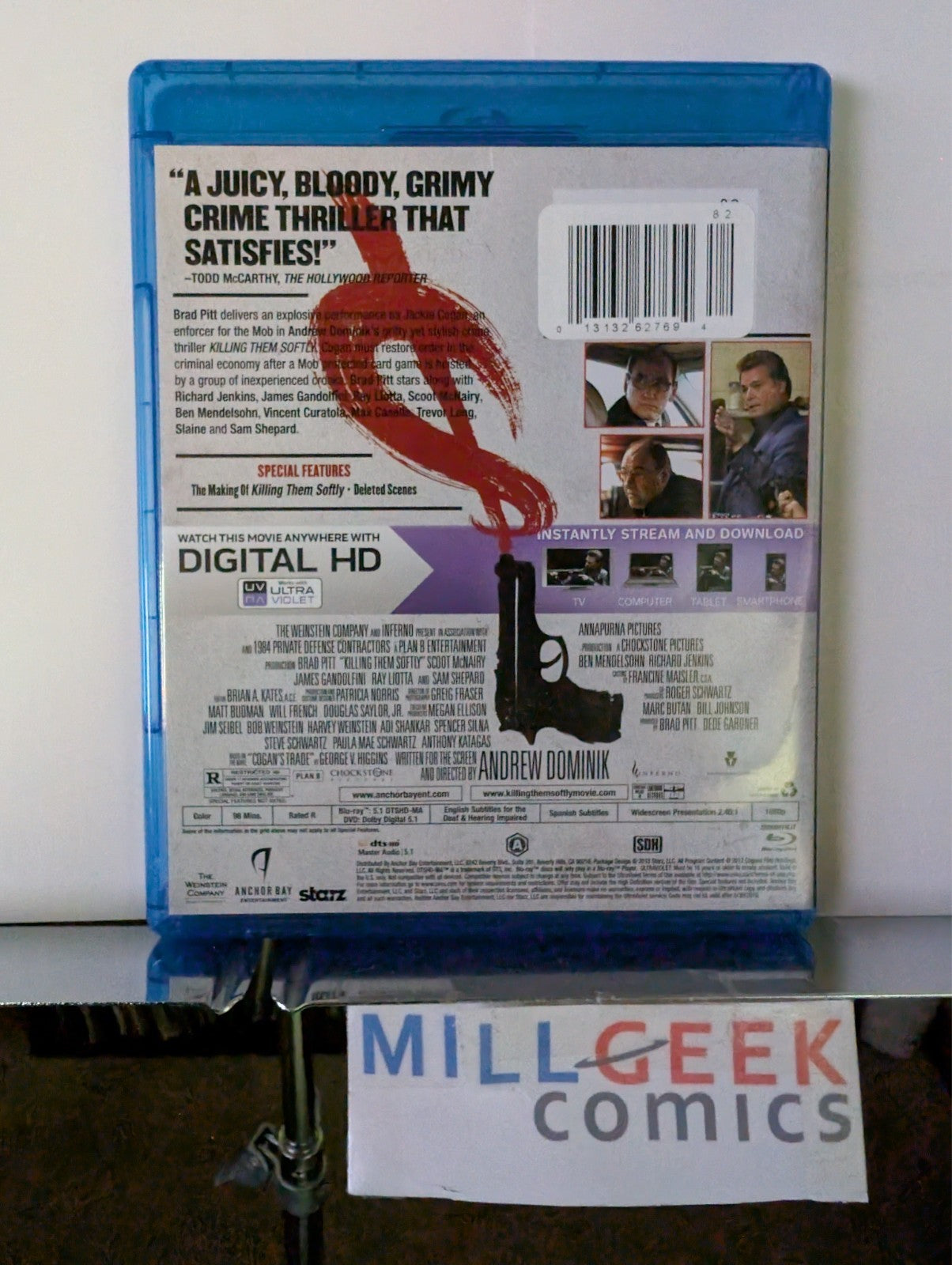 Killing Them Softly, Brad Pitt (Blu-Ray 2012) Like New -JD