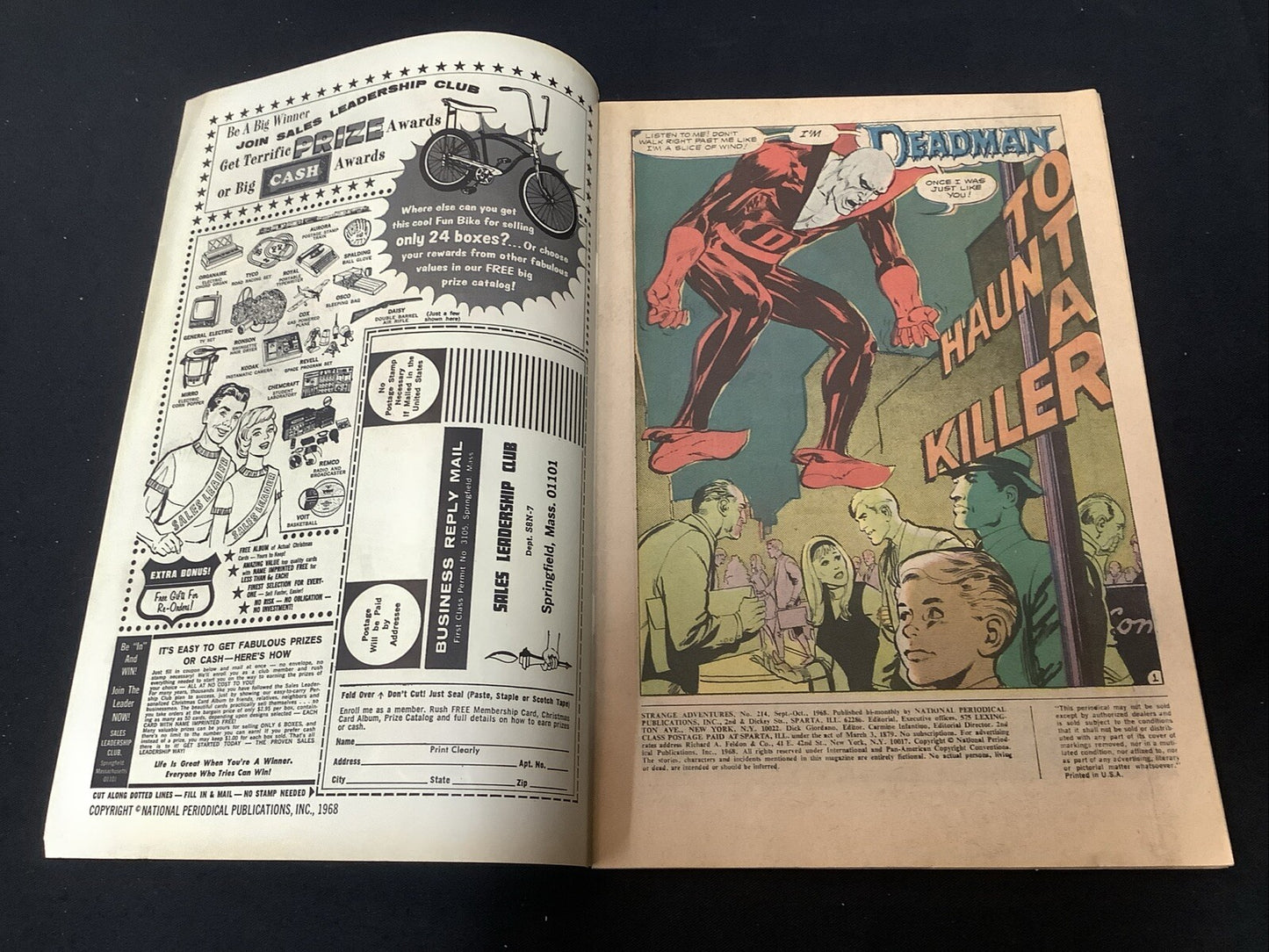 Strange Adventures #214 (DC Comics 1968) Fine (6.0) Neal Adams, Cream Pages