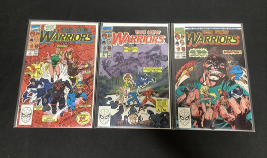 New Warriors #1-3 Comic Lot, Marvel 1990, Fabian Nicieza Mark Bagley