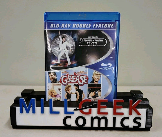Saturday Night Fever/Grease Blu-ray Double Feature John Travolta, Like New JD