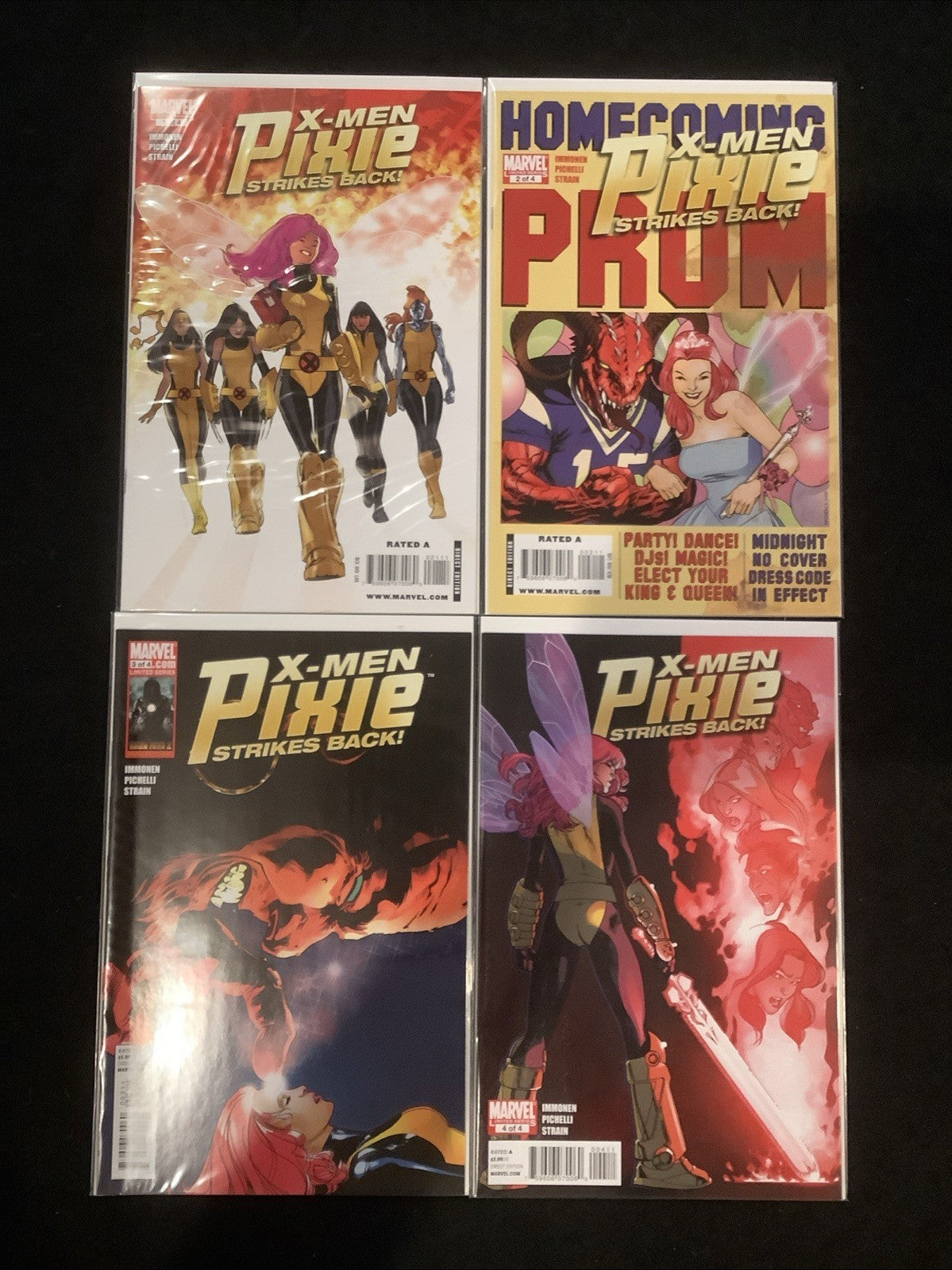 X-Men: Pixie Strikes Back #1-4 Complete Comic Mini-series, Marvel, 2010