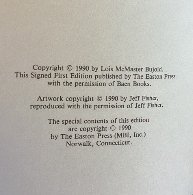 SIGNED Easton Press THE VOR GAME Lois McMaster Bujold 1990 1ST LEATHER RARE JD