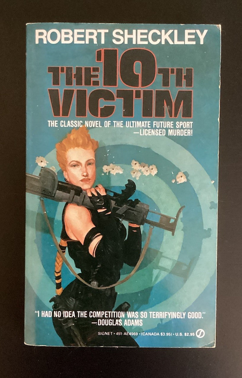 THE 10TH VICTIM By Robert Sheckley Signet 1987 1st Print Vintage PB  JD