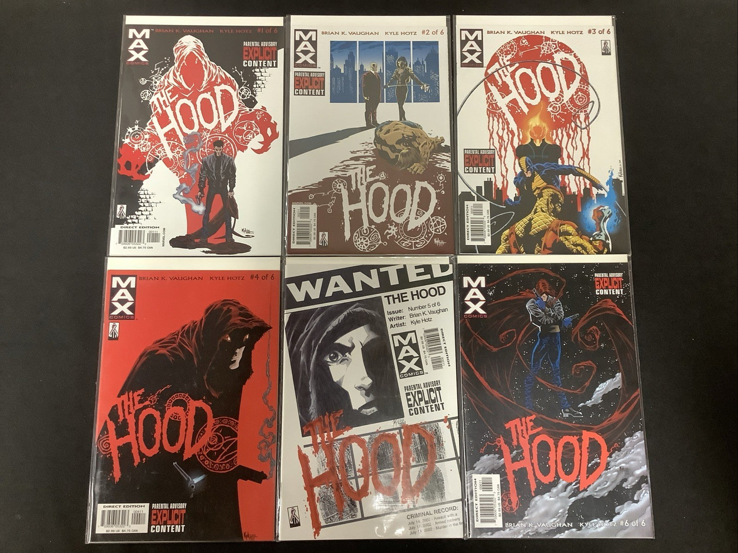 The Hood #1-6 Complete Comic Series, Marvel Comics, Iron Heart, Disney+, 2002