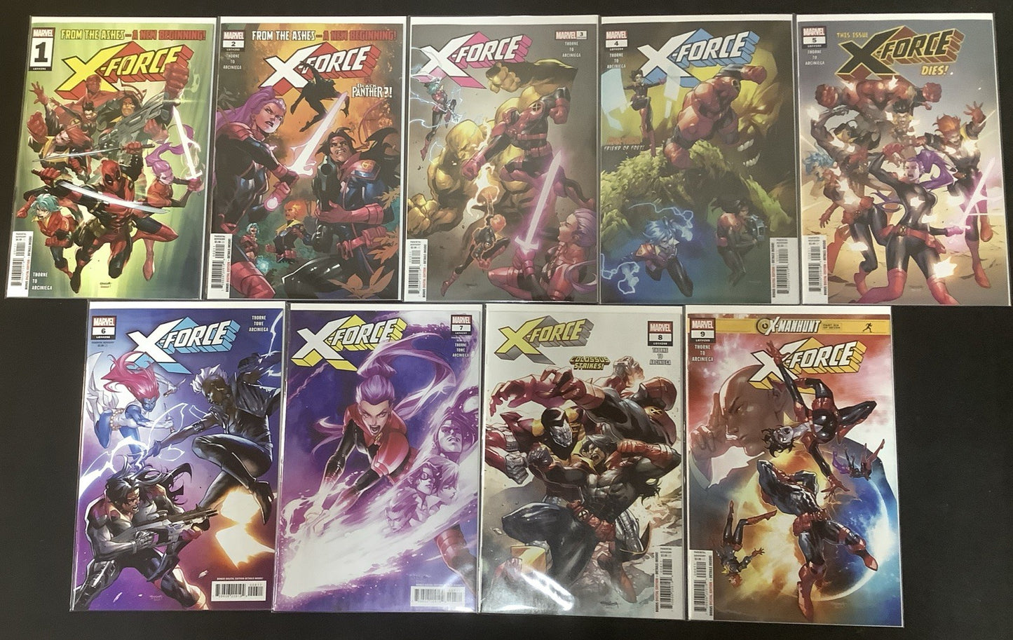 X-Force #1-9 Comic Lot, Marvel Comics, Thorne/To/Arciniega, 2024