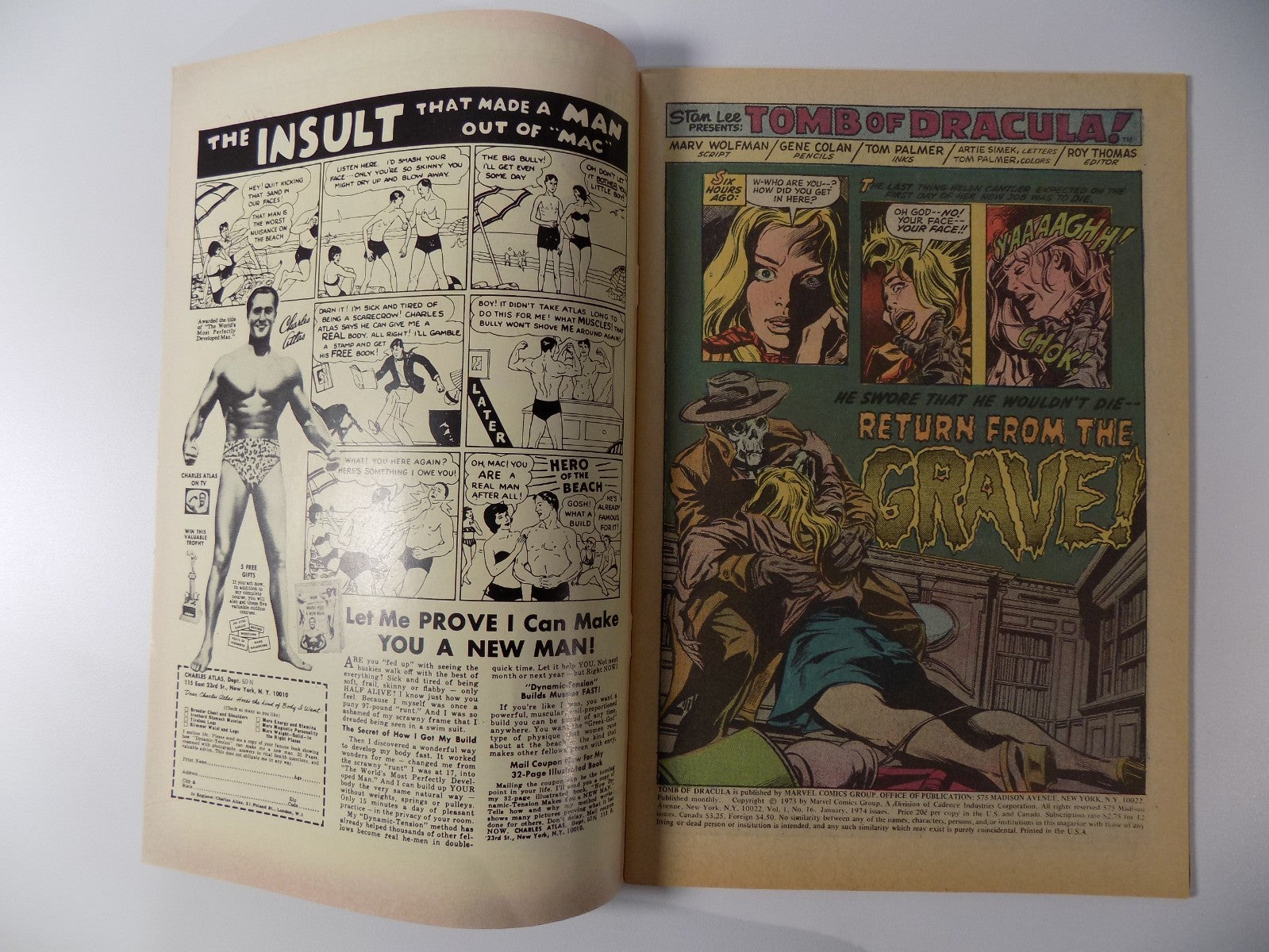 Tomb of Dracula #16 Marvel Comic Very Fine- January 1974