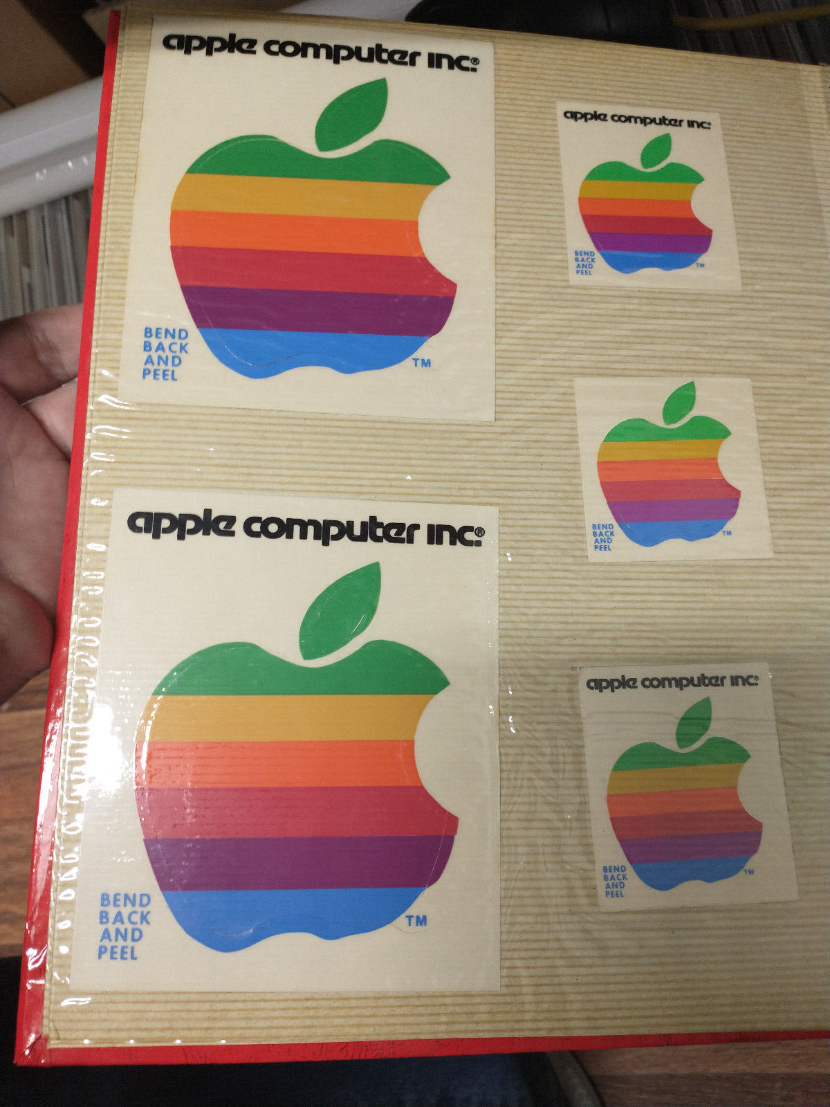 Vintage Apple Stickers 1980s Macintosh Logo Lot + sticker collection new unused
