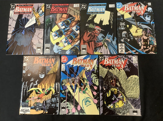 Batman #433-439 Comic Lot, DC, 1st App Tim Drake (Robin III) Marv Wolfman, 1989