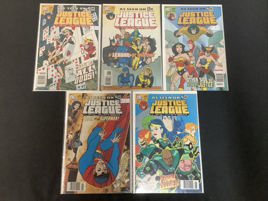 Justice League Unlimited #42-46 Comic Lot, DC, Multiple Newsstands, Final Issue