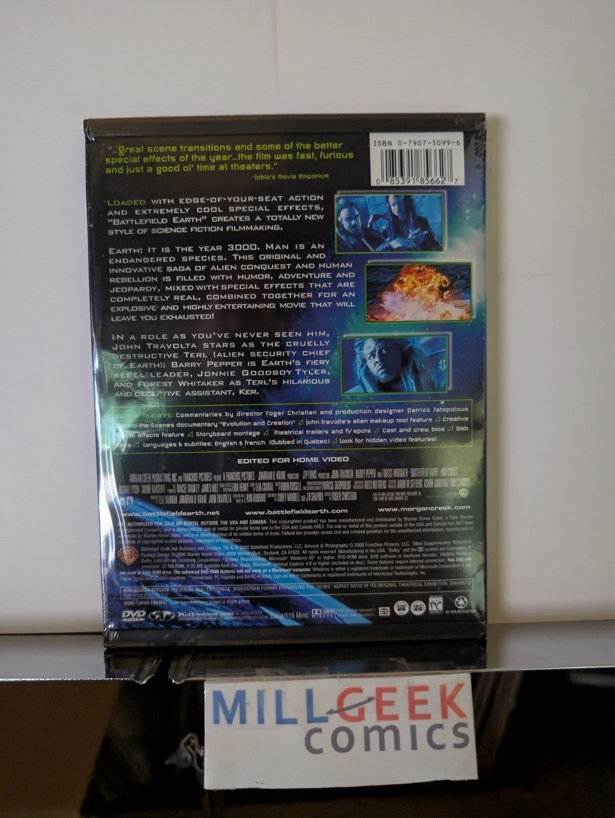 Battlefield Earth REGION 1 / Spacewalker REGION 2, 2 Movie Set (DVD) Like New-JD