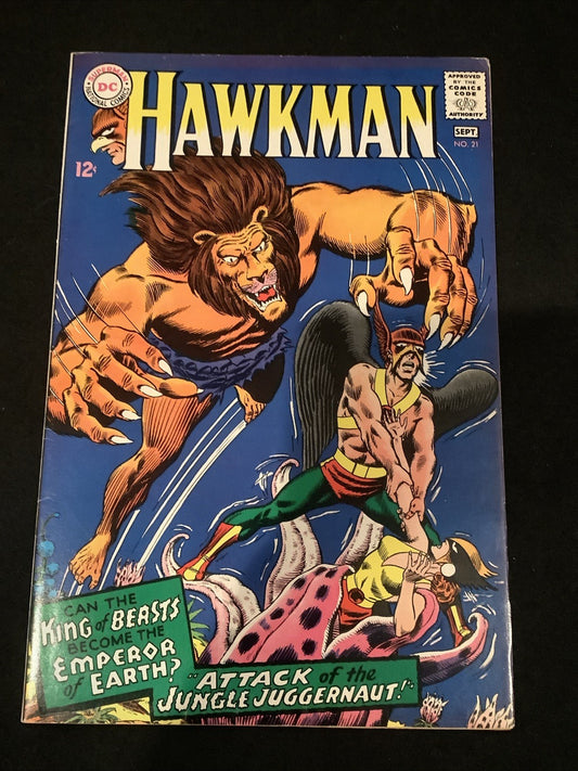 Hawkman #21 (DC Comics August-September 1967) VF (8.0) Silver Age, Gardner Fox