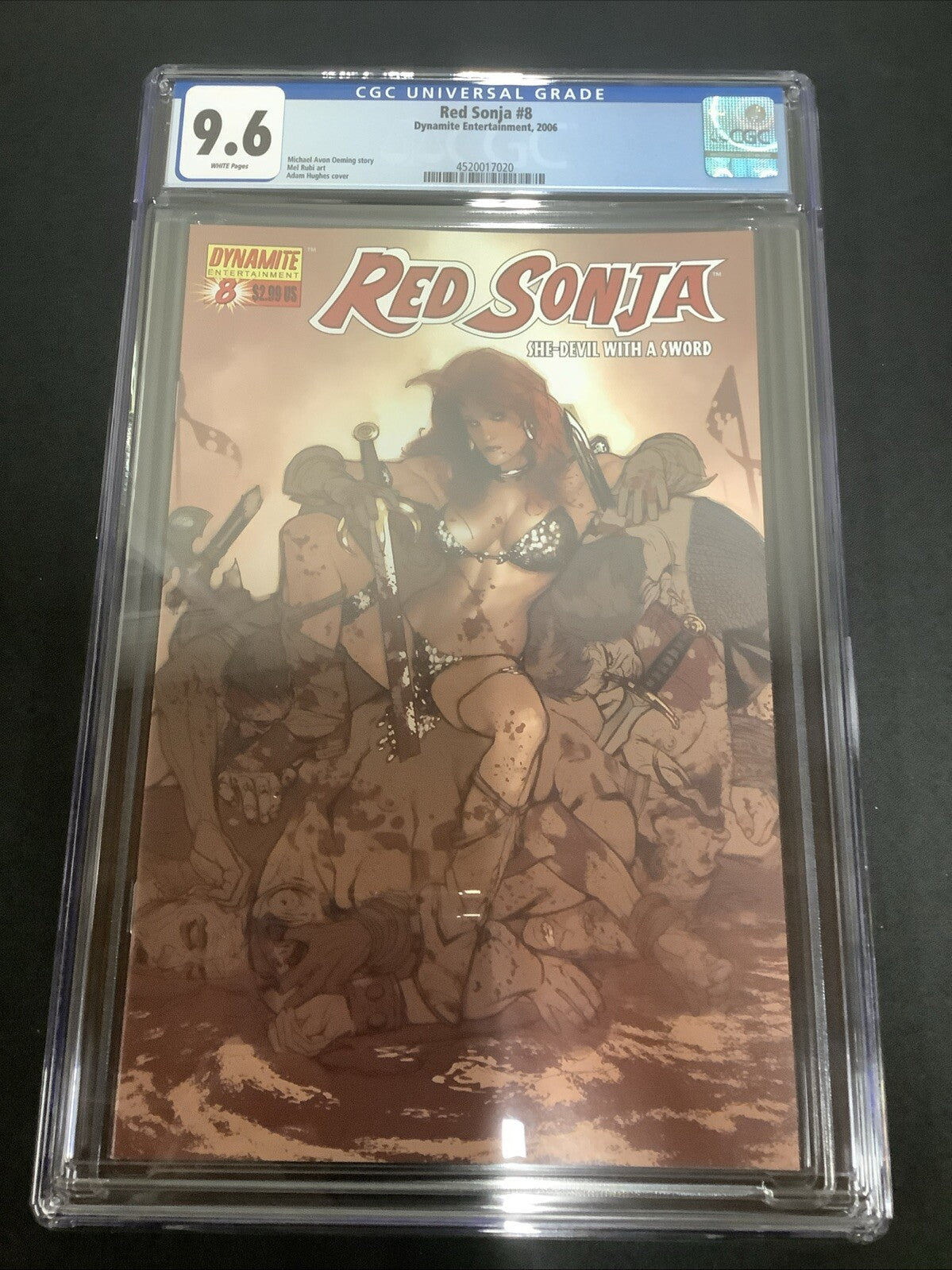 Red Sonja #8 (March 2006) CGC Graded 9.6, White Pages, Adam Hughes Cover