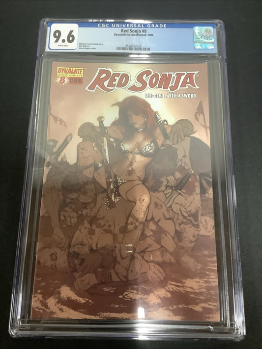 Red Sonja #8 (March 2006) CGC Graded 9.6, White Pages, Adam Hughes Cover