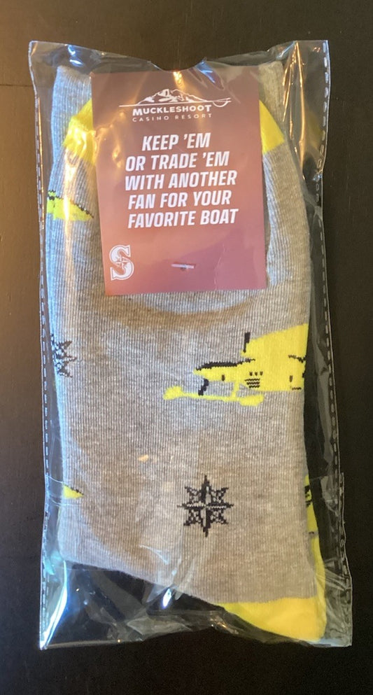 Seattle Mariners Fathers Day Socks Yellow SGA 6/15/25 New Hydro Challenge