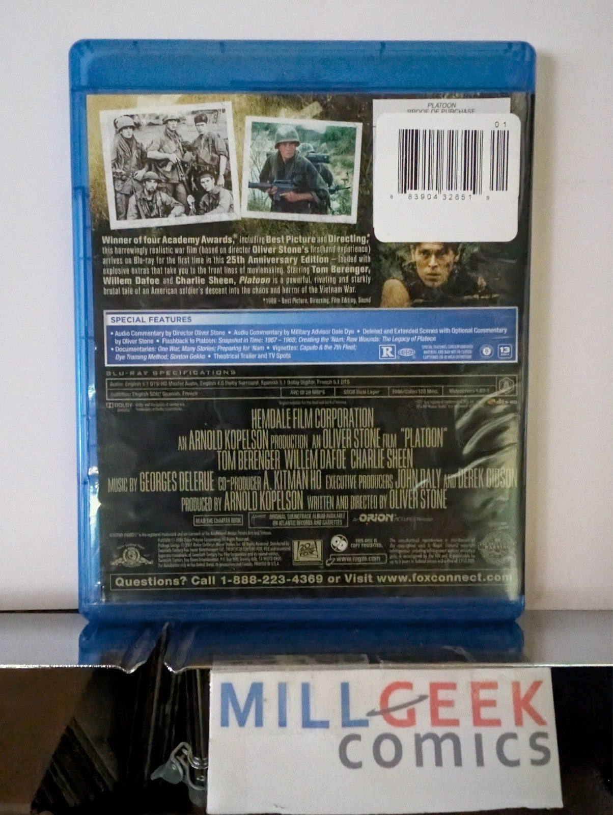 Platoon / Behind Enemy Lines, 2 Movie Set (Blu-Ray) Like New -JD