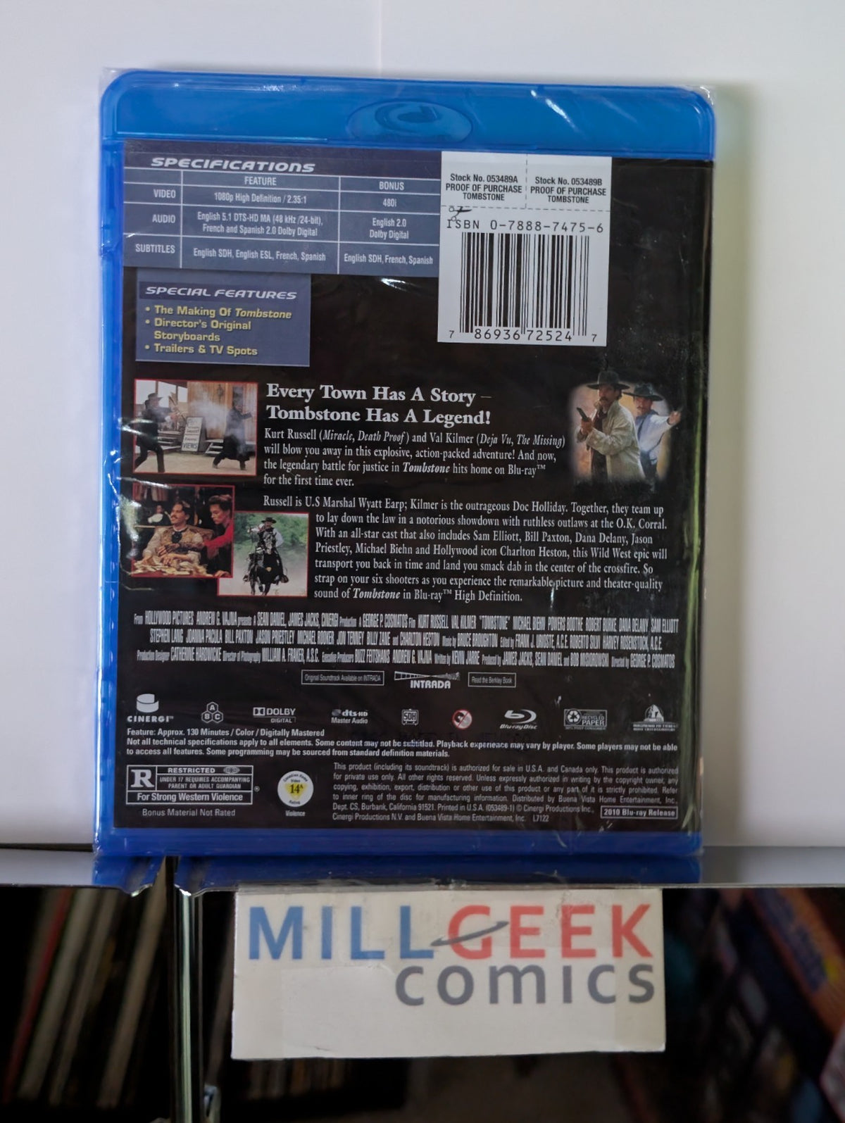 Tombstone - Kurt Russell & Val Kilmer (Blu-Ray 1993) -JD