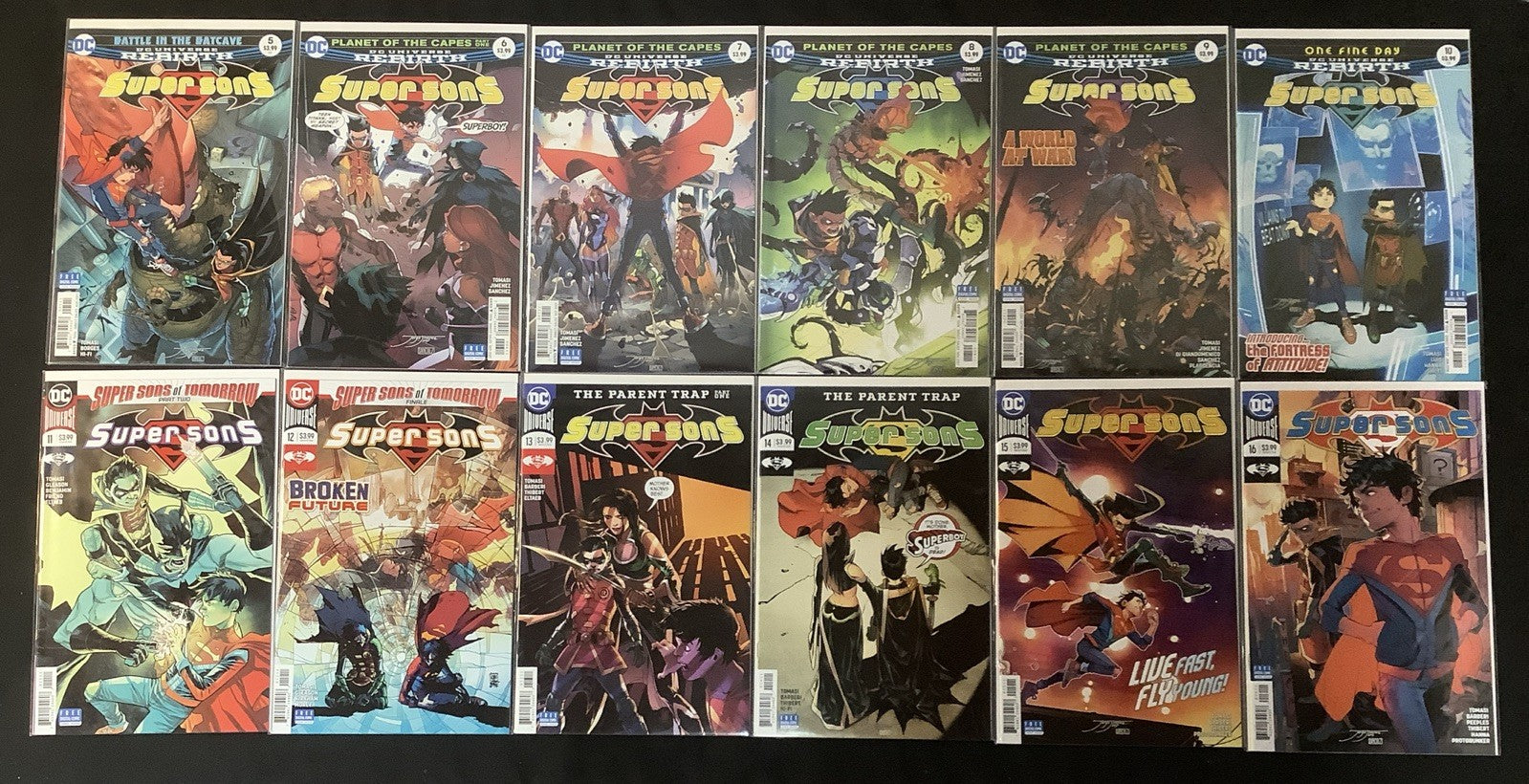 Super Sons #5-16 Comic Lot, DC Comics, Peter J Tomasi/Jorge Jimenez, 2017