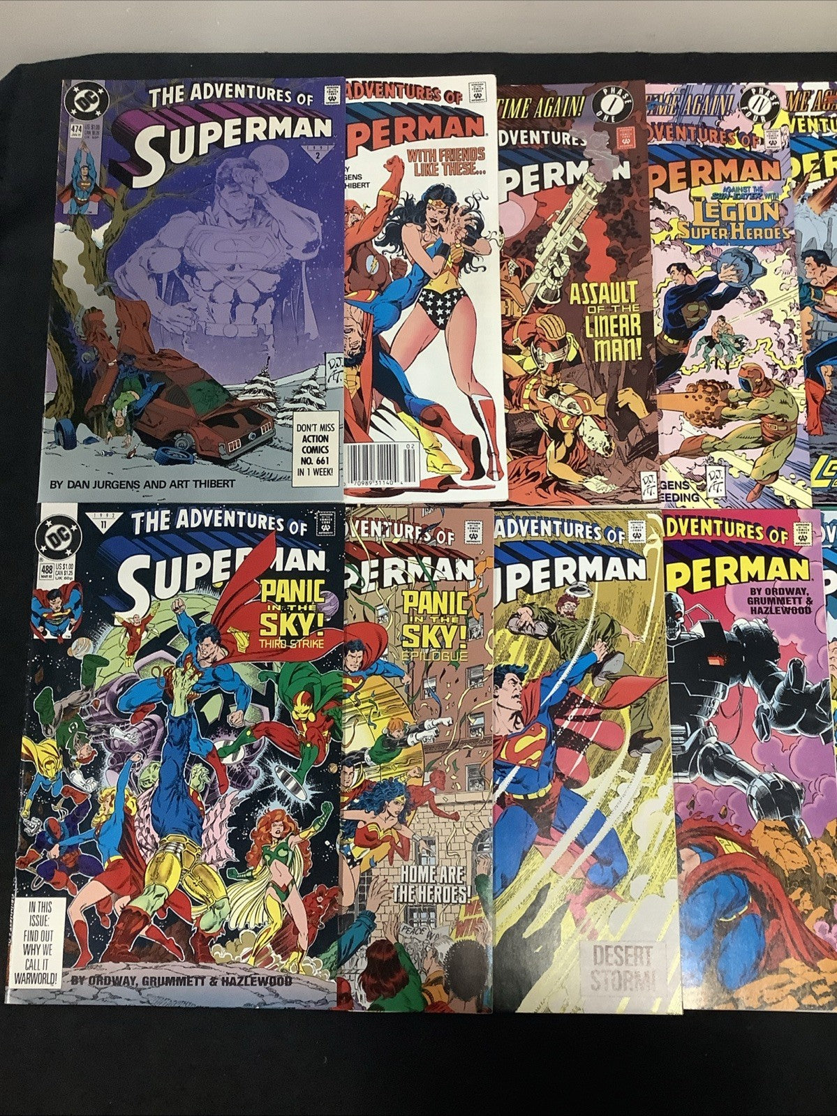 Adventures of Superman #474-529 Comic Lot, #500 Sealed, Reign Of The Supermen