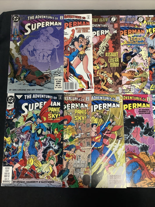 Adventures of Superman #474-529 Comic Lot, #500 Sealed, Reign Of The Supermen