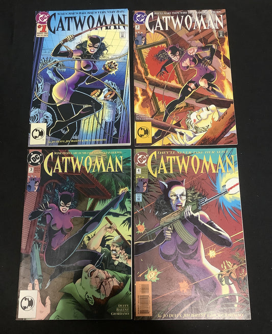 Catwoman (Vol.2) #1-4 Comic Lot, DC Comics, Mary Jo Duffy, Jim Balent, 1993