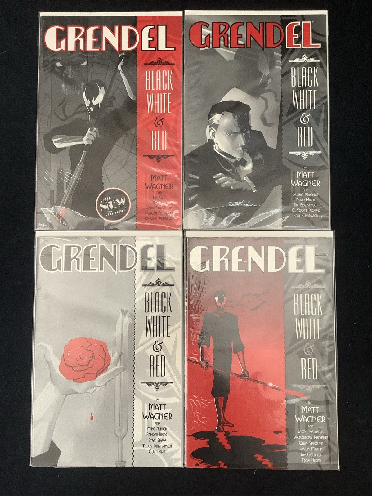 Grendel: Black, White, and Red #1-4 Complete Comic Set, Dark Horse Comics, 1998