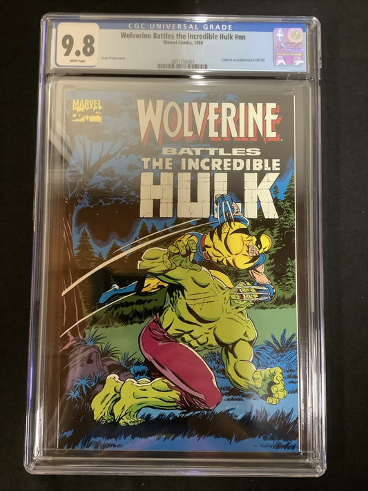 Wolverine Battles The Incredible Hulk #1 (Marvel 1989) CGC Graded 9.8 (NM/M)