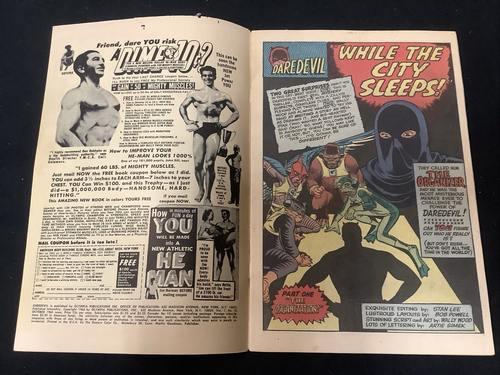 Daredevil #10 (1965) VG/F (5.0) Stan Lee/Wally Wood, 1st App Ani-Men (Group)