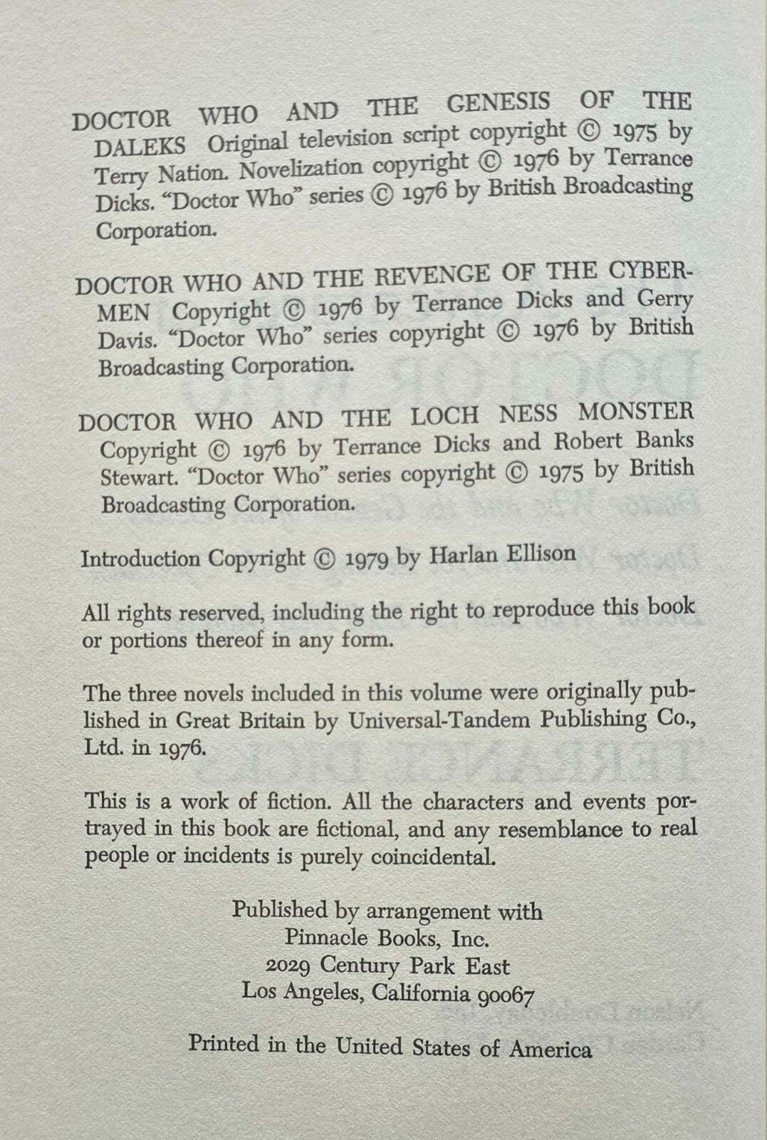 The Adventures of Doctor Who By Terrance Dicks (1979, Book Club Edition HC) JD