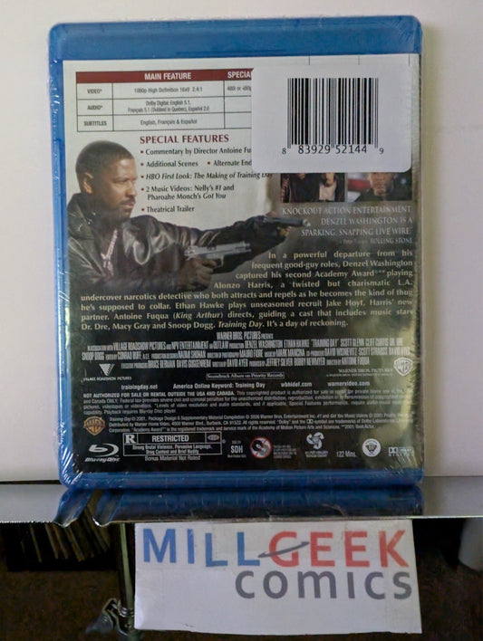 Training Day, Denzel Washington (Blu-Ray 2001) Brand New -JD