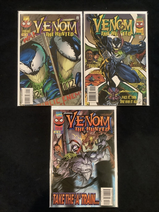Venom: the Hunted #1-3 Complete Comic Set, Marvel Comics, Hama/Rouleau
