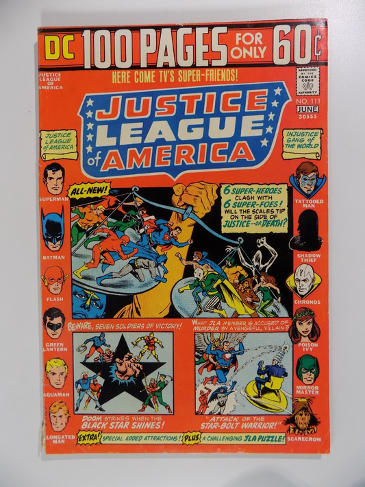 Justice League of America #111 DC Comic June 1974 Fine/Very Fine