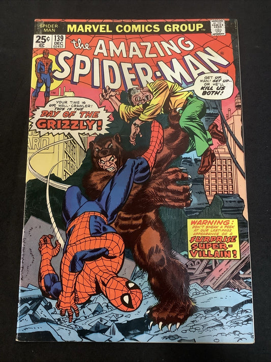 Amazing Spider-Man #139 (Marvel Comics Dec 1974) VF- (7.5) 1st App Grizzly