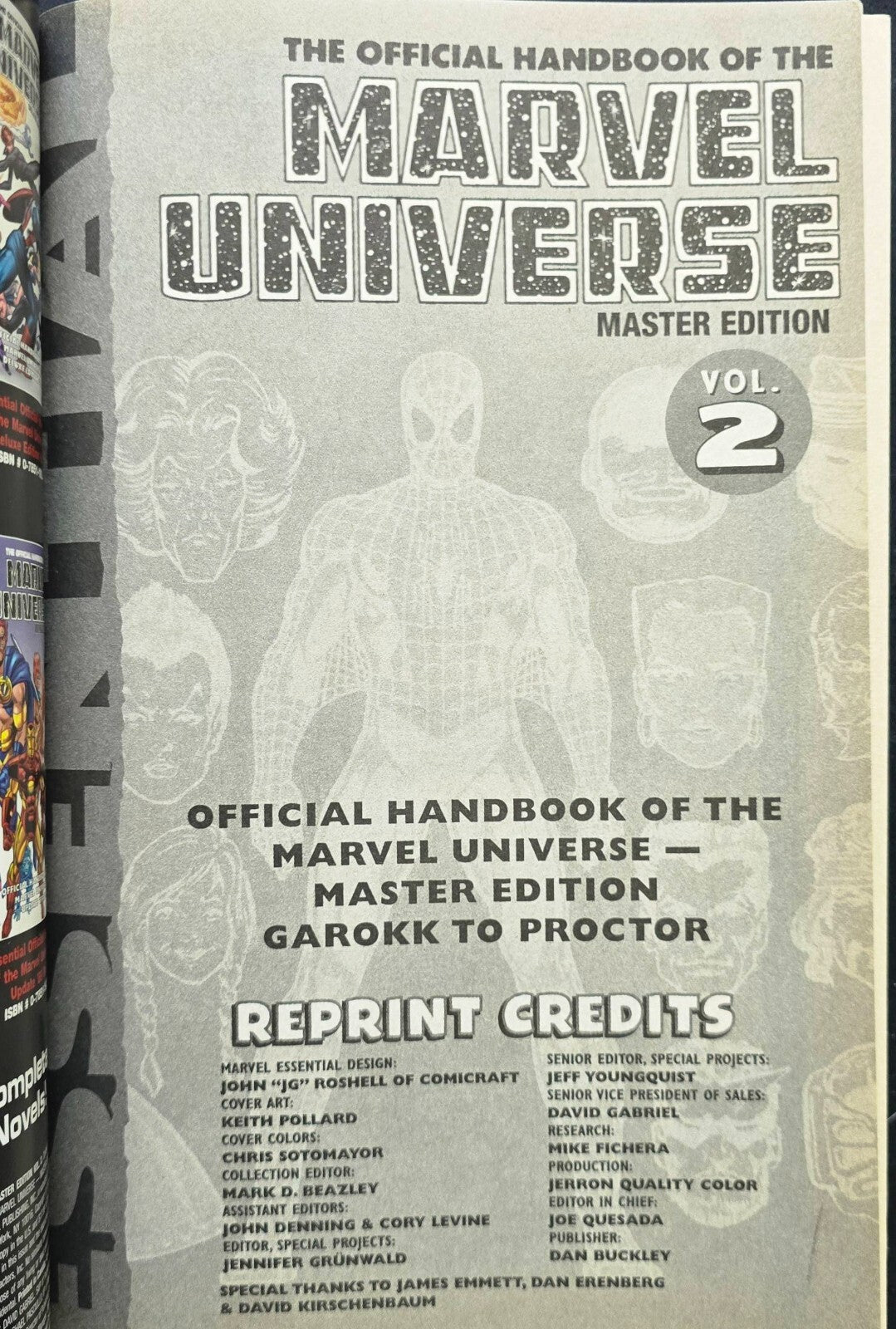 Official Handbook of the Marvel Universe-Master Edition Vol 2 (1st Print, 2008)