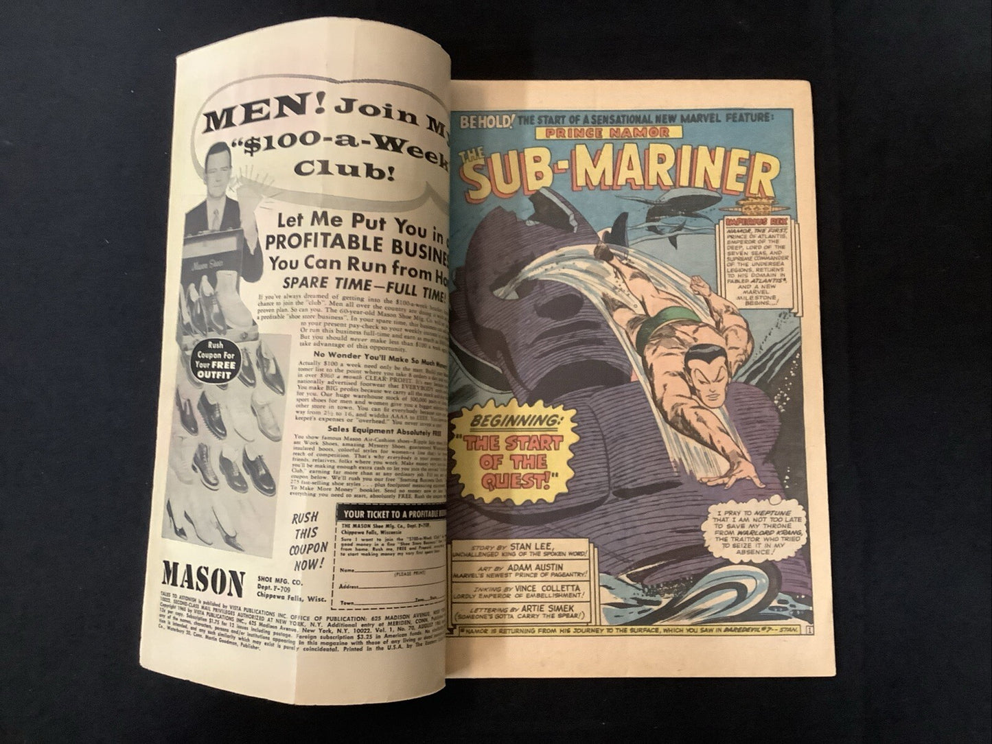 Tales to Astonish #70 (1965) VG/F (5.0) Stan Lee/jack Kirby, Subscription Crease