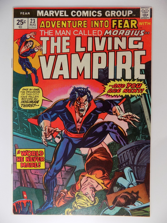 Adventure Into Fear #23 Marvel Comic August 1974 Very Fine+