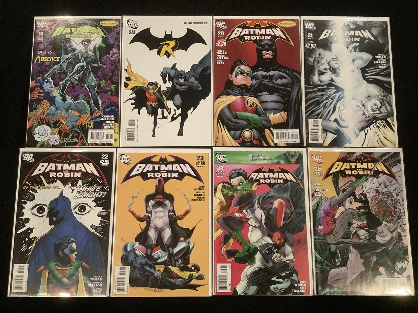Batman and Robin #18-25 Comic Lot, DC Comics, Judd Winick/Peter J Tomasi, 2011