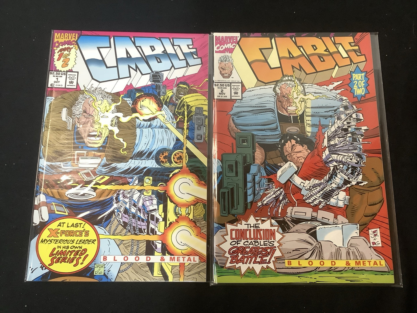 Cable Blood and Metal #1-2 Complete Set Run 1992 Marvel Comics, Newsstand #1